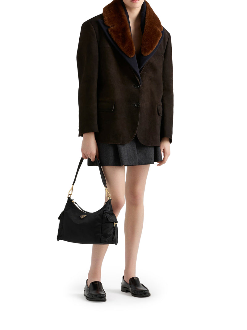 Prada Women Prada Explore Large Re-Nylon And Leather Bag PRADA