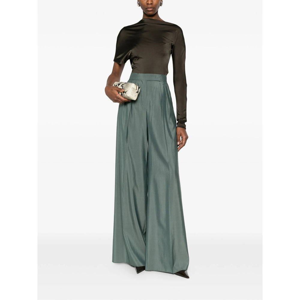 Max Mara Green Trousers - Palazzo Pants Women MAX MARA