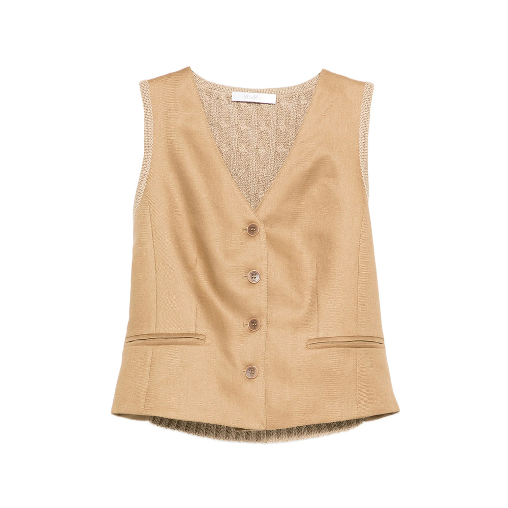 Max Mara Brown Jackets - Waistcoat & Gilets Women MAX MARA