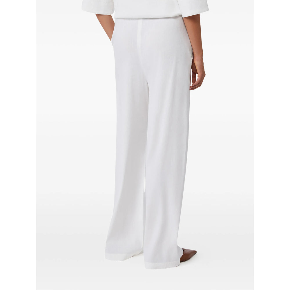 Max Mara White Trousers - Palazzo Pants Women MAX MARA