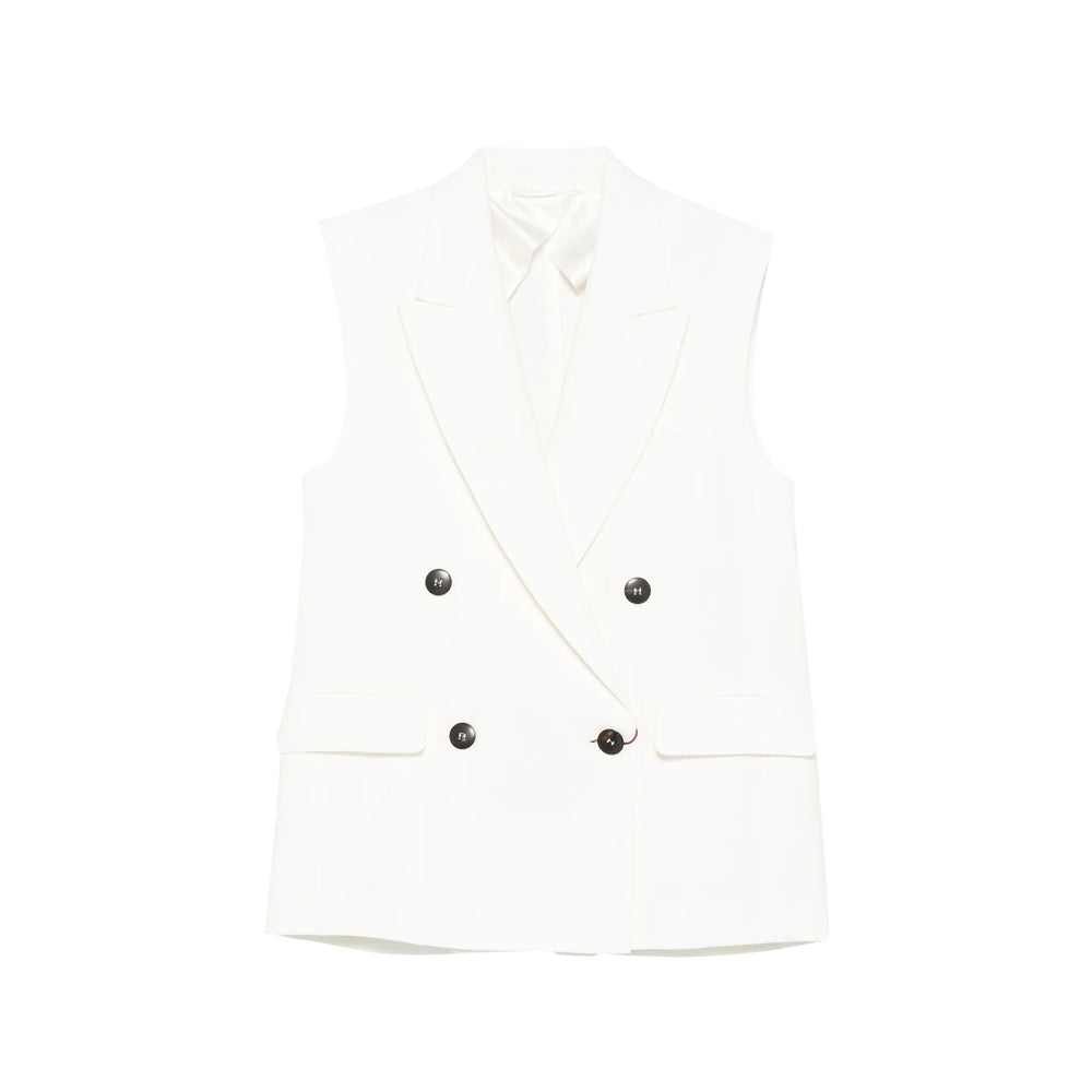 Max Mara Studio White Jackets - Waistcoat & Gilets Women MAX MARA STUDIO