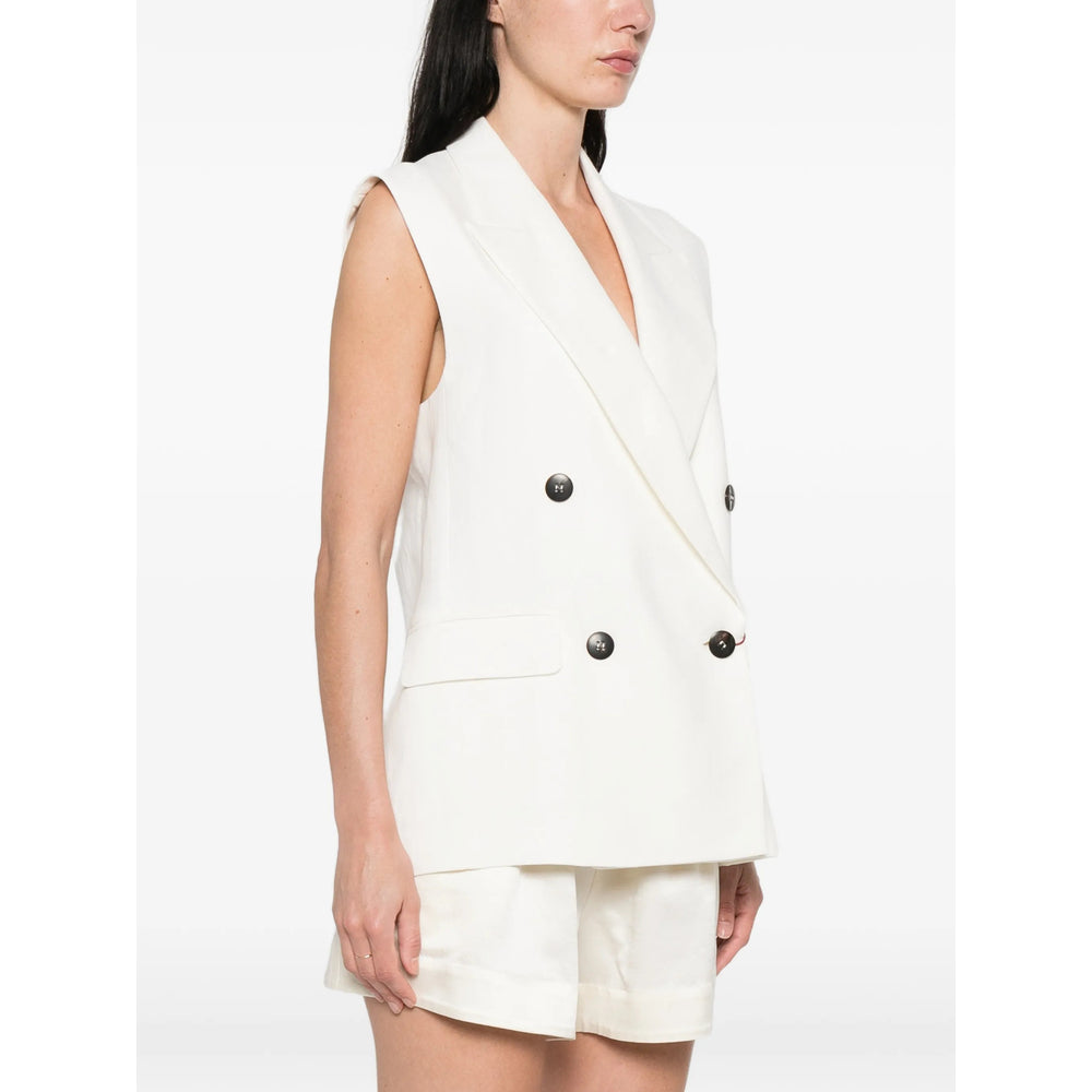 Max Mara Studio White Jackets - Waistcoat & Gilets Women MAX MARA STUDIO