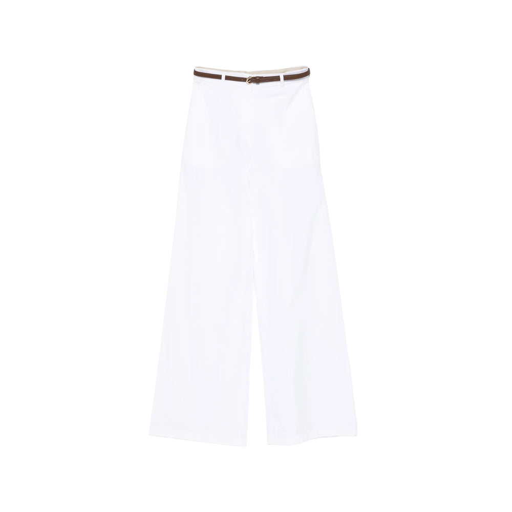 Max Mara Studio White Trousers - High-Waisted Trousers Women MAX MARA STUDIO