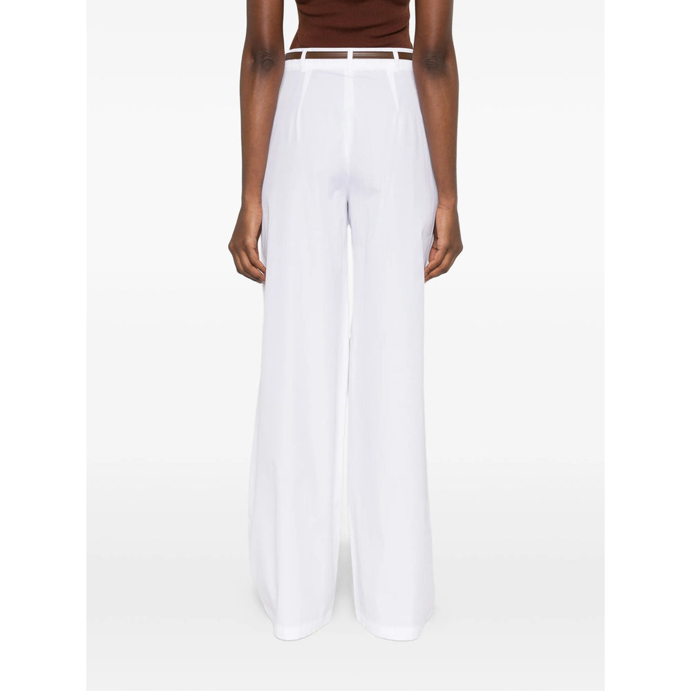 Max Mara Studio White Trousers - High-Waisted Trousers Women MAX MARA STUDIO