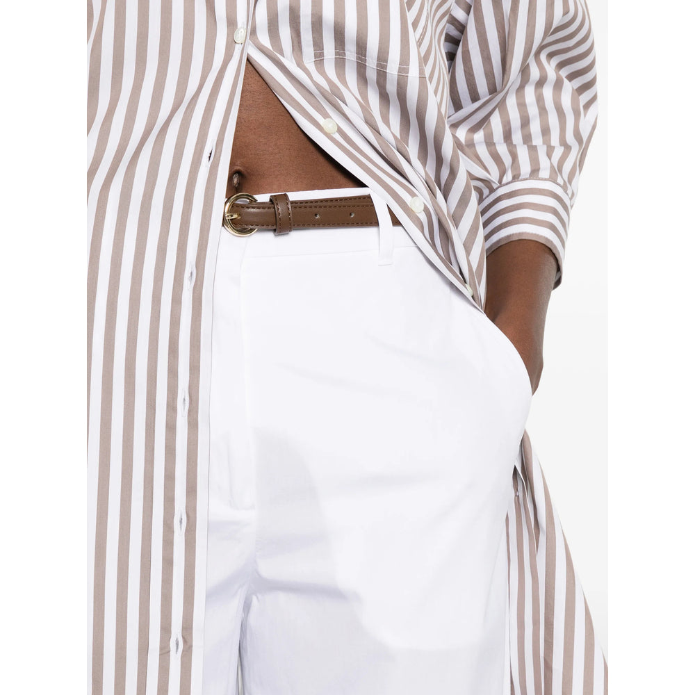 Max Mara Studio White Trousers - High-Waisted Trousers Women MAX MARA STUDIO