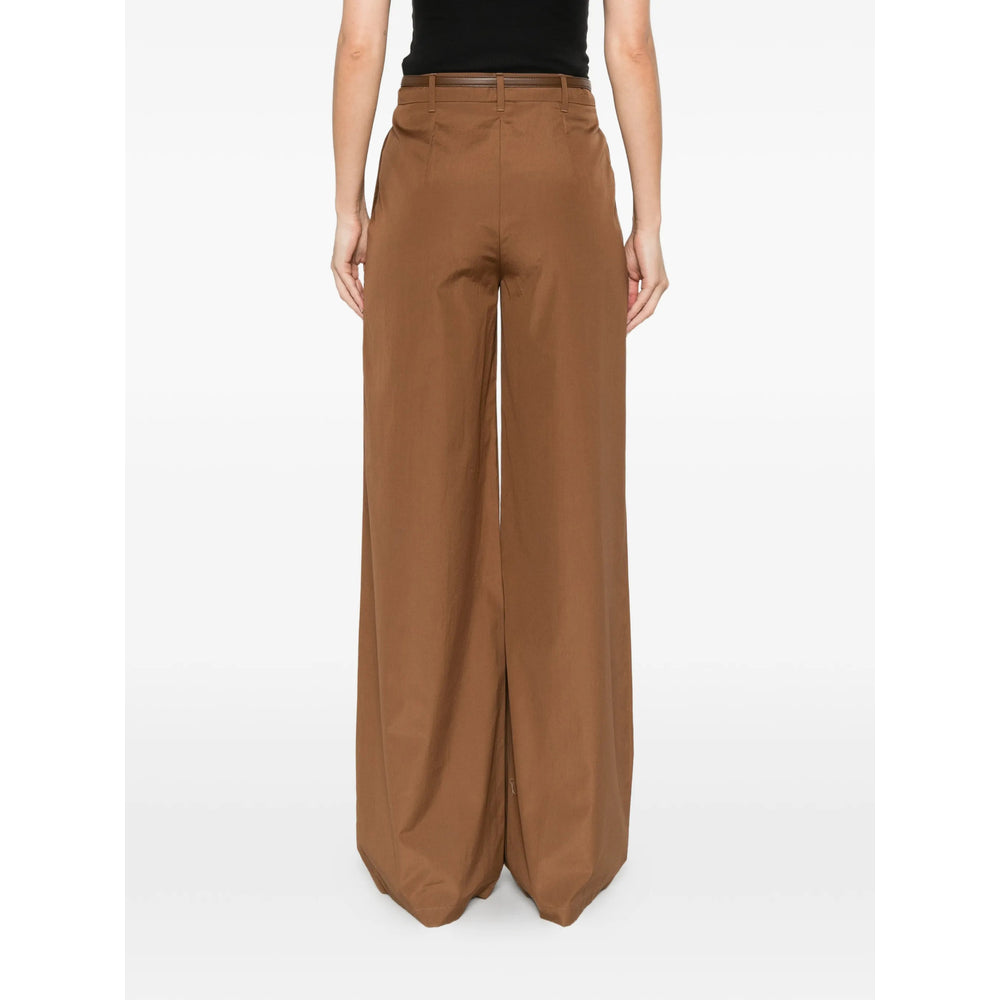 Max Mara Studio Brown Trousers - High-Waisted Trousers Women MAX MARA STUDIO