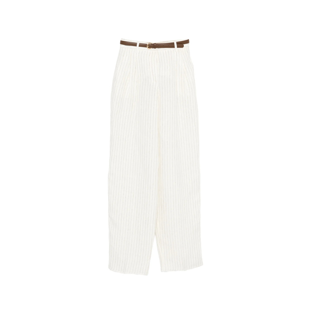 Max Mara Studio Neutrals Trousers - High-Waisted Trousers Women MAX MARA STUDIO