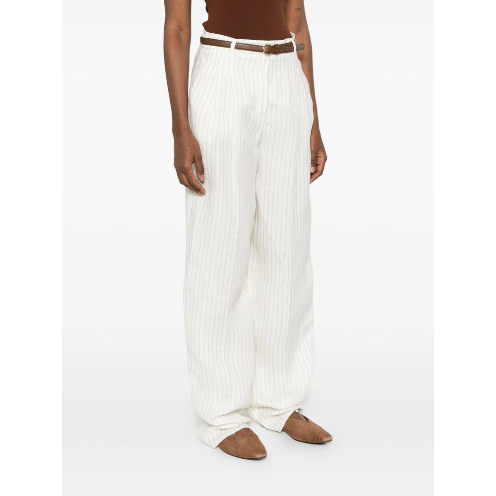Max Mara Studio Neutrals Trousers - High-Waisted Trousers Women MAX MARA STUDIO