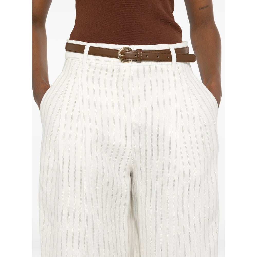 Max Mara Studio Neutrals Trousers - High-Waisted Trousers Women MAX MARA STUDIO