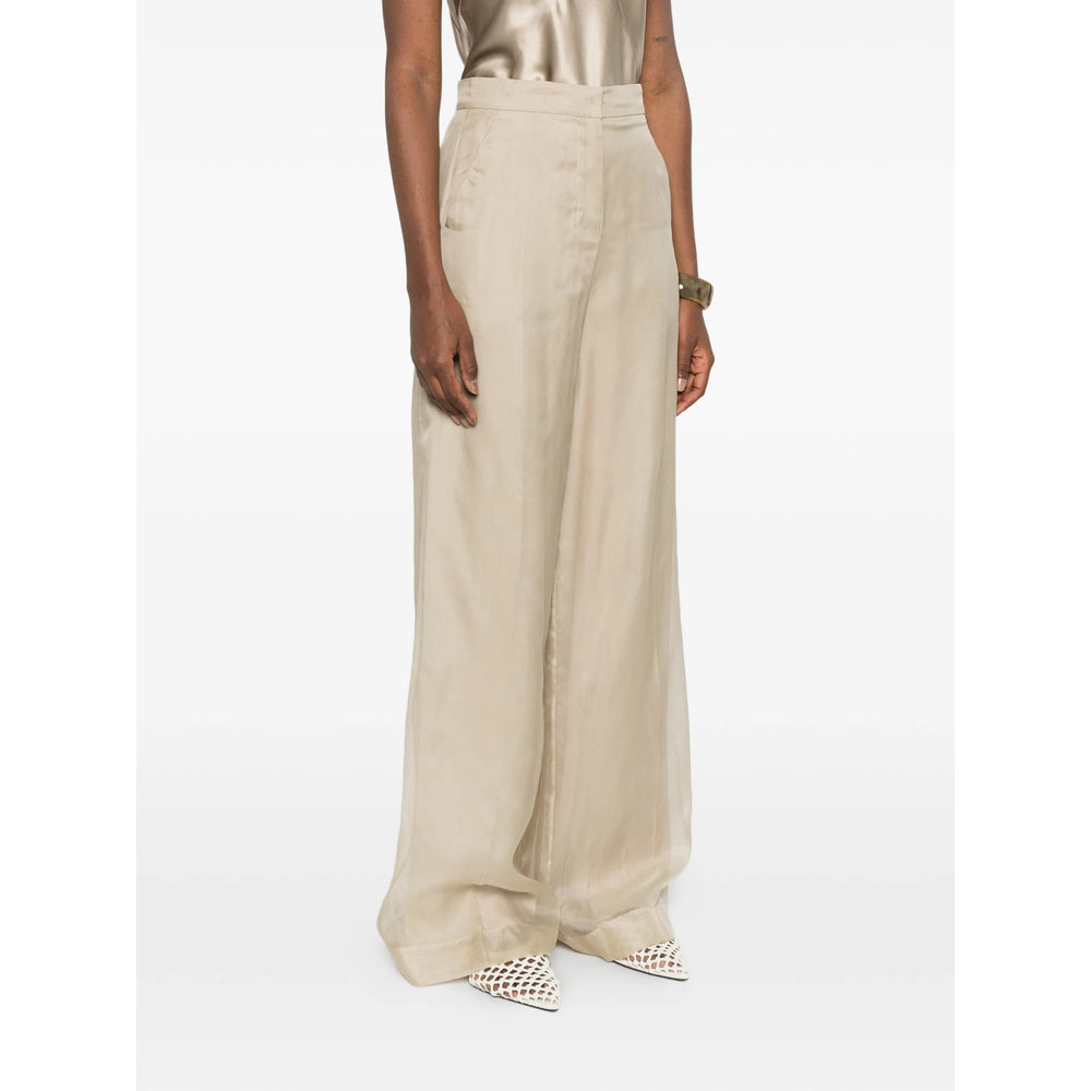 Max Mara Pianoforte Neutrals Trousers - Straight Trousers Women MAX MARA