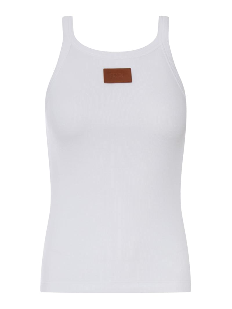 Fendi Women Ribbed Cotton Top FENDI