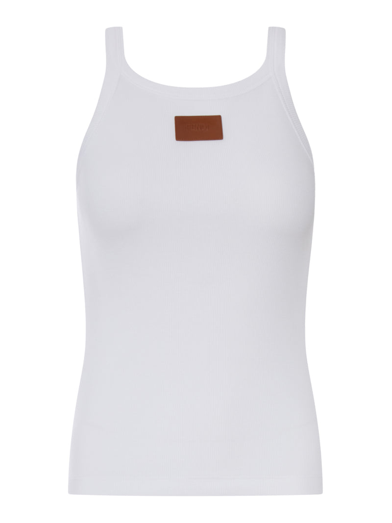 Fendi Women Ribbed Cotton Top FENDI