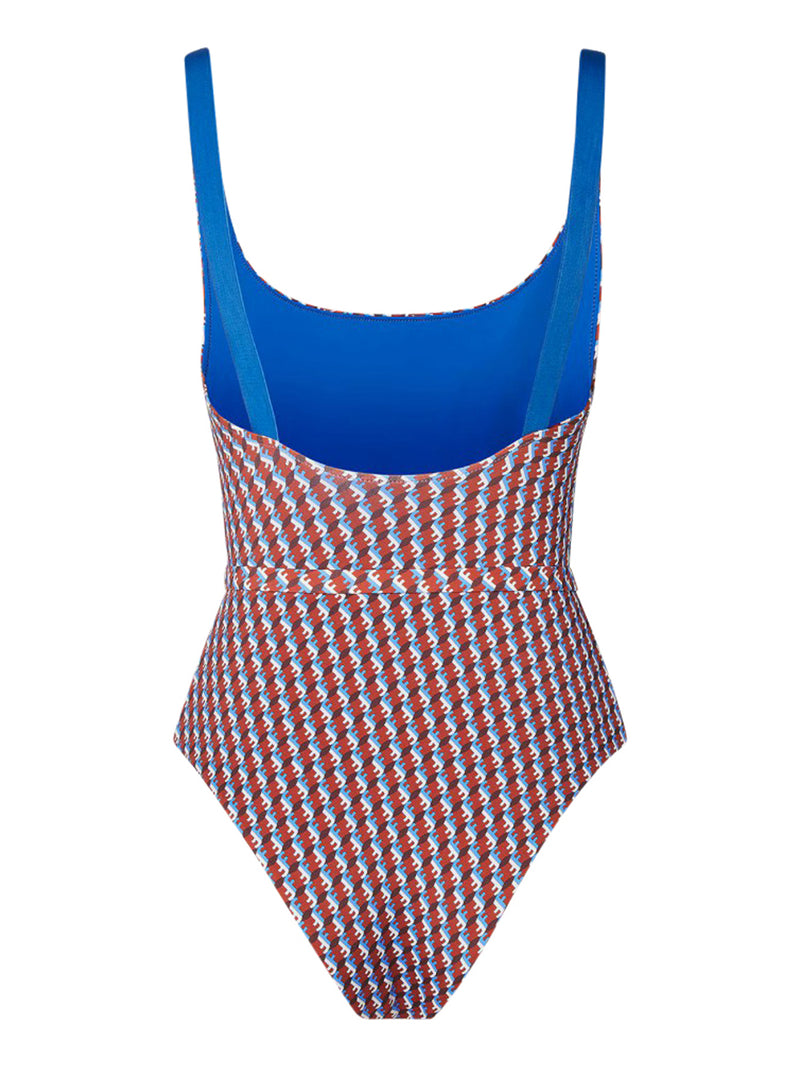 Fendi Women Red And Blue Ff Lycra® Inner Swimsuit FENDI