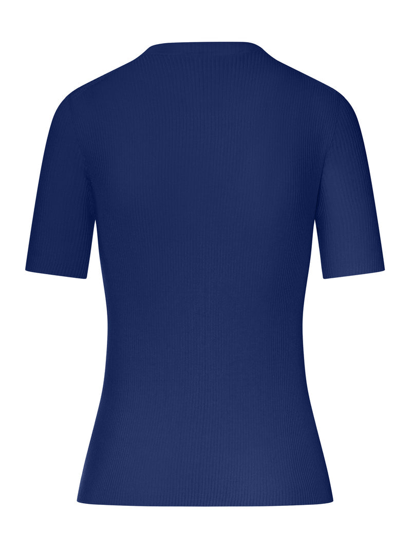 Fendi Women Blue Cotton Sweater With Front Logo FENDI