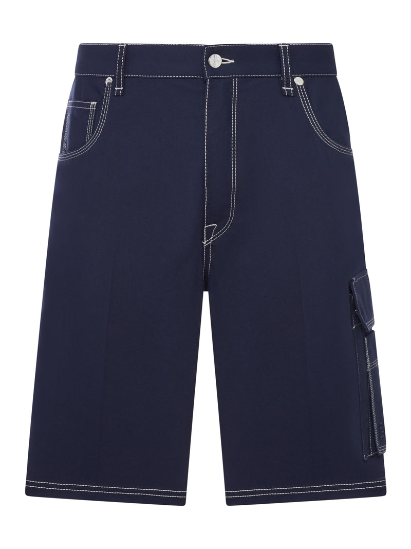 Fendi Men Cotton Canvas Cargo Bermuda Shorts FENDI