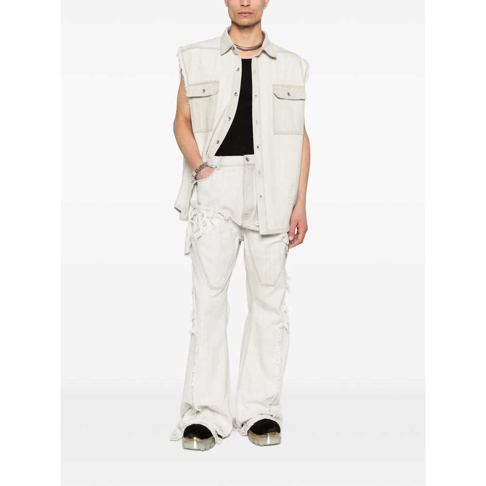 Rick Owens Drkshdw White Denim - Wide-Leg Jeans Men RICK OWENS
