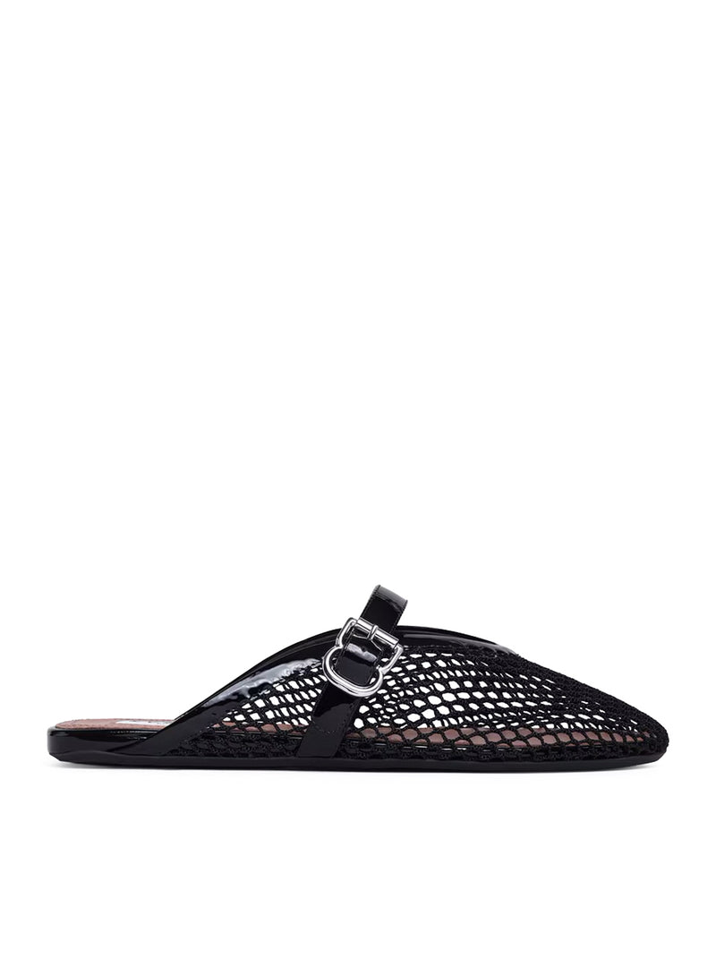 Alaia Women Fishnet Flat Mules ALAIA