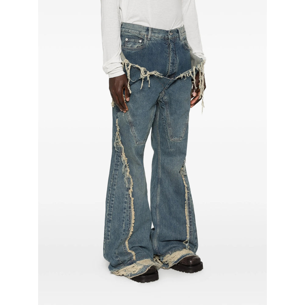 Rick Owens Drkshdw Blue Denim - Bootcut Jeans Men RICK OWENS
