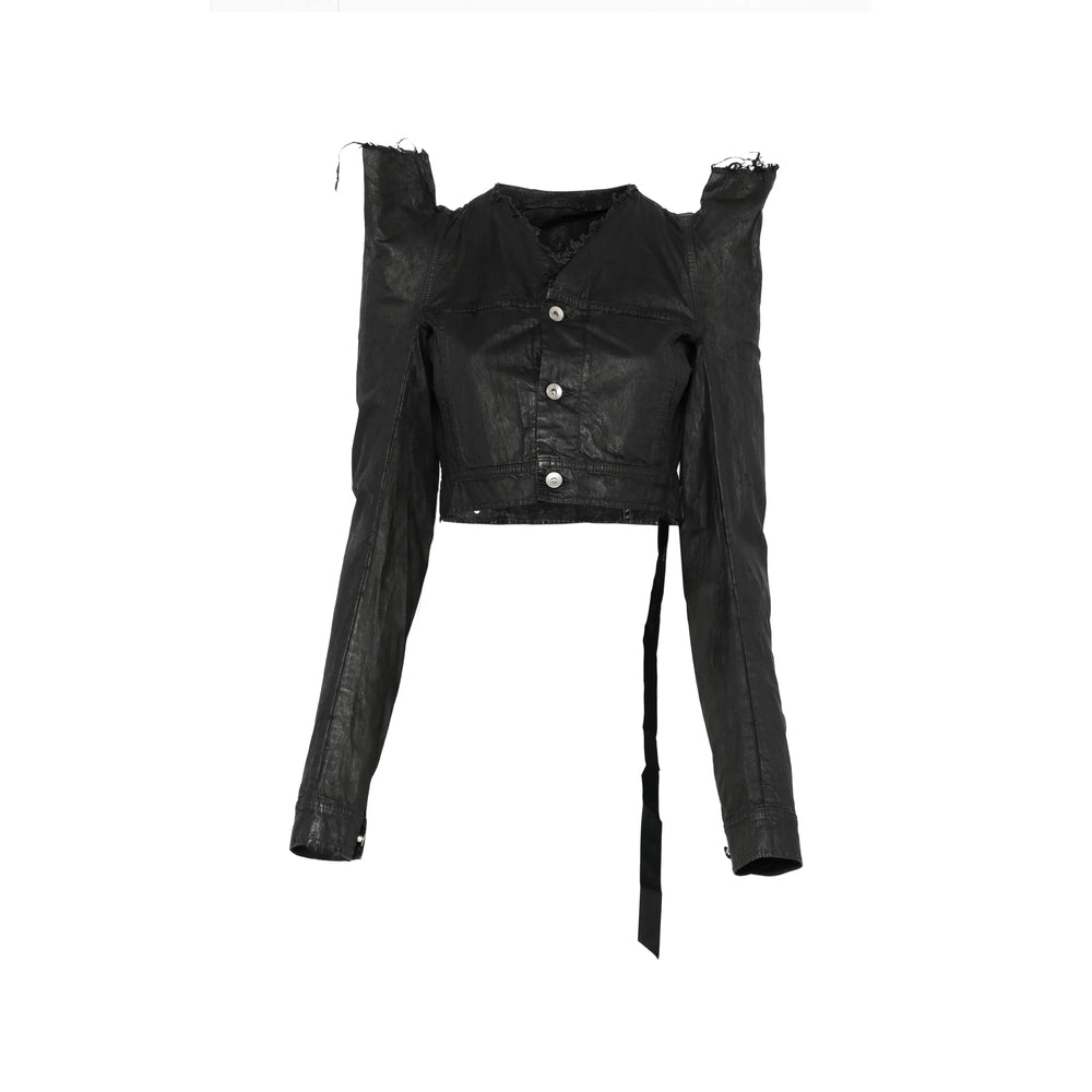 Rick Owens Drkshdw Black Jackets - Biker Jackets Women RICK OWENS