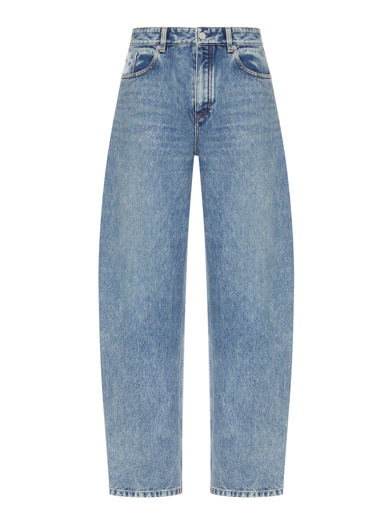 Alaia Women Round Cotton Jeans ALAIA