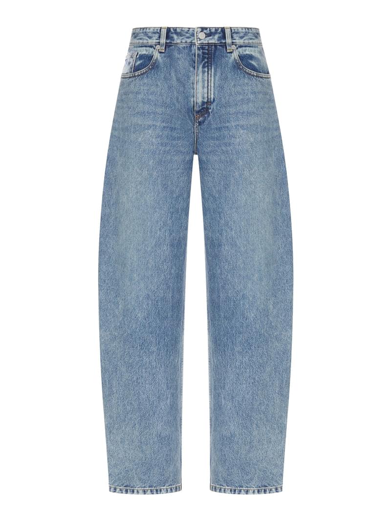 Alaia Women Round Cotton Jeans ALAIA