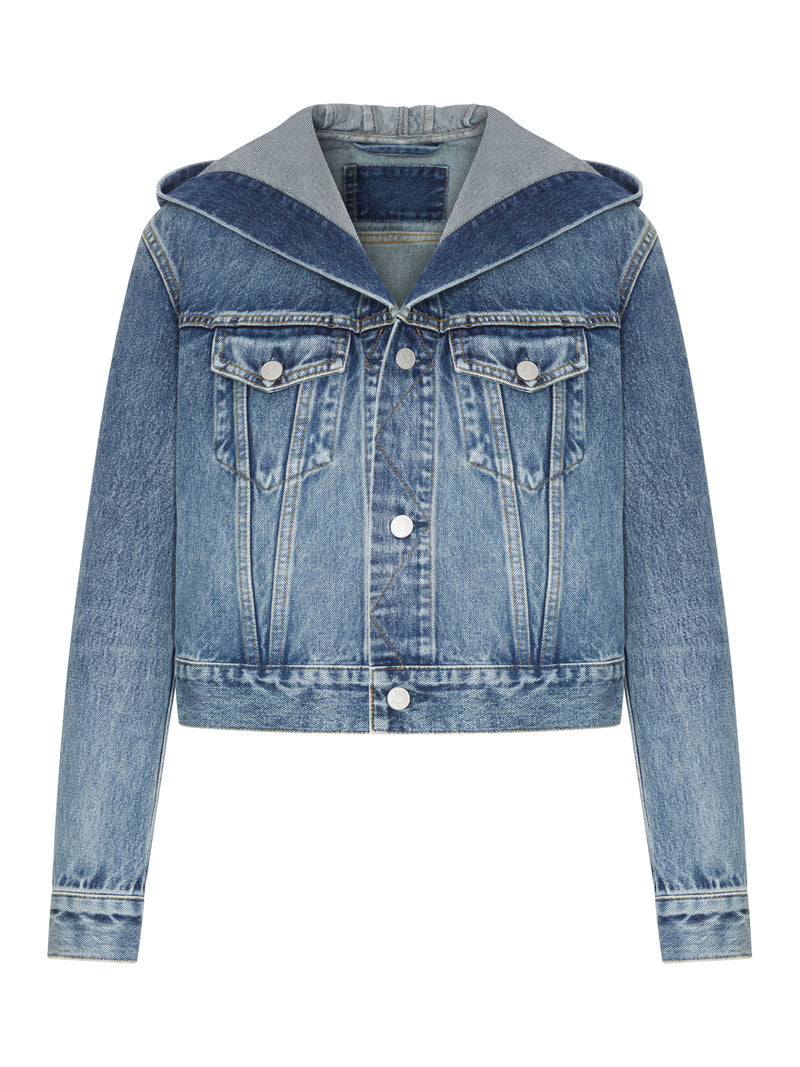 Alaia Women Hooded Denim Jacket ALAIA