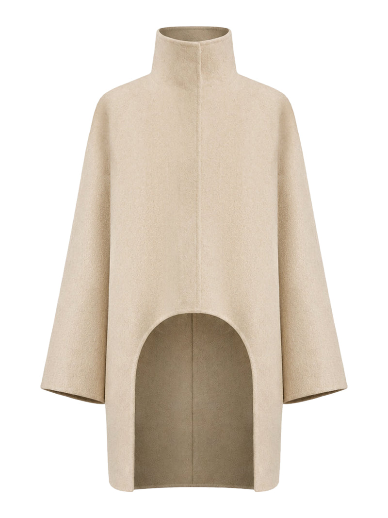 Alaia Women Asymmetrical Cashmere Coat ALAIA