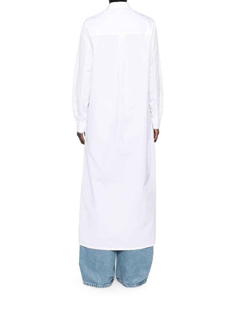 Alaia Women Asymmetric Cotton Poplin Shirt ALAIA