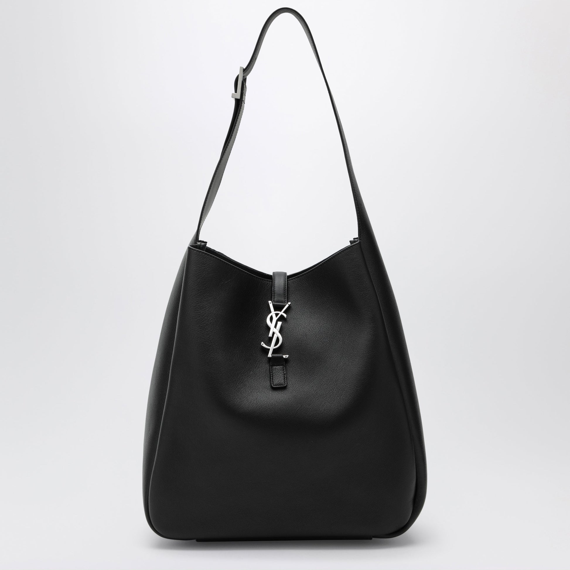 Saint Laurent Large Le 5 Ã  7 Bag In Hammered Calfskin, Black Women SAINT LAURENT