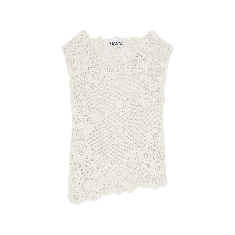 Ganni Neutrals Tops - T-Shirts & Jerseys Women GANNI