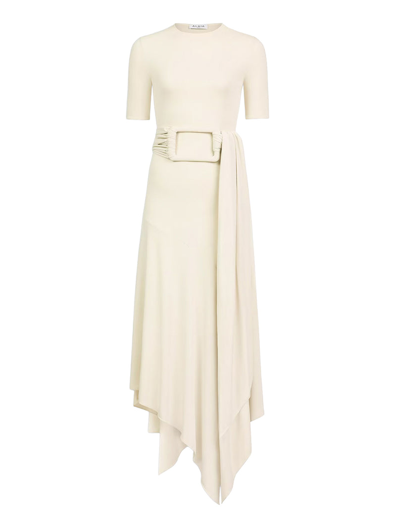 Alaia Women Jersey Dress With Belt ALAIA