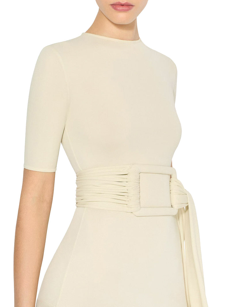 Alaia Women Jersey Dress With Belt ALAIA