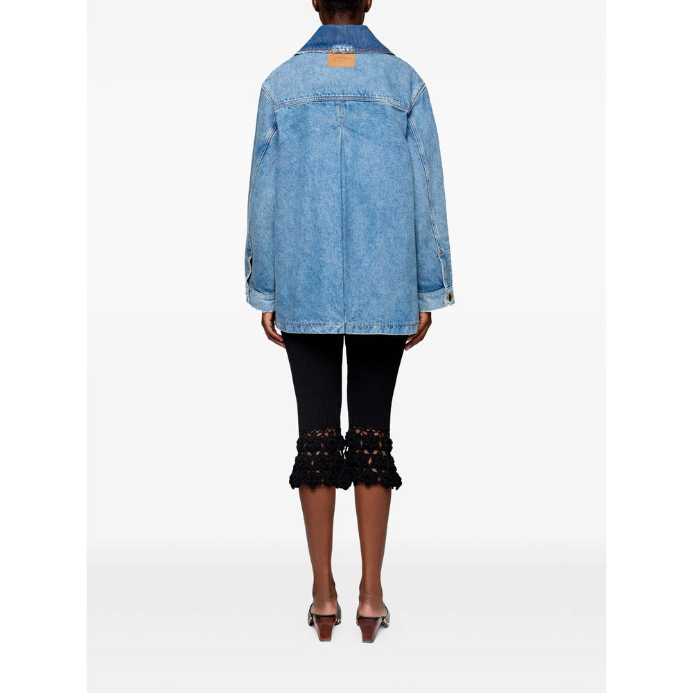 Ganni Blue Jackets - Denim Jackets Women GANNI