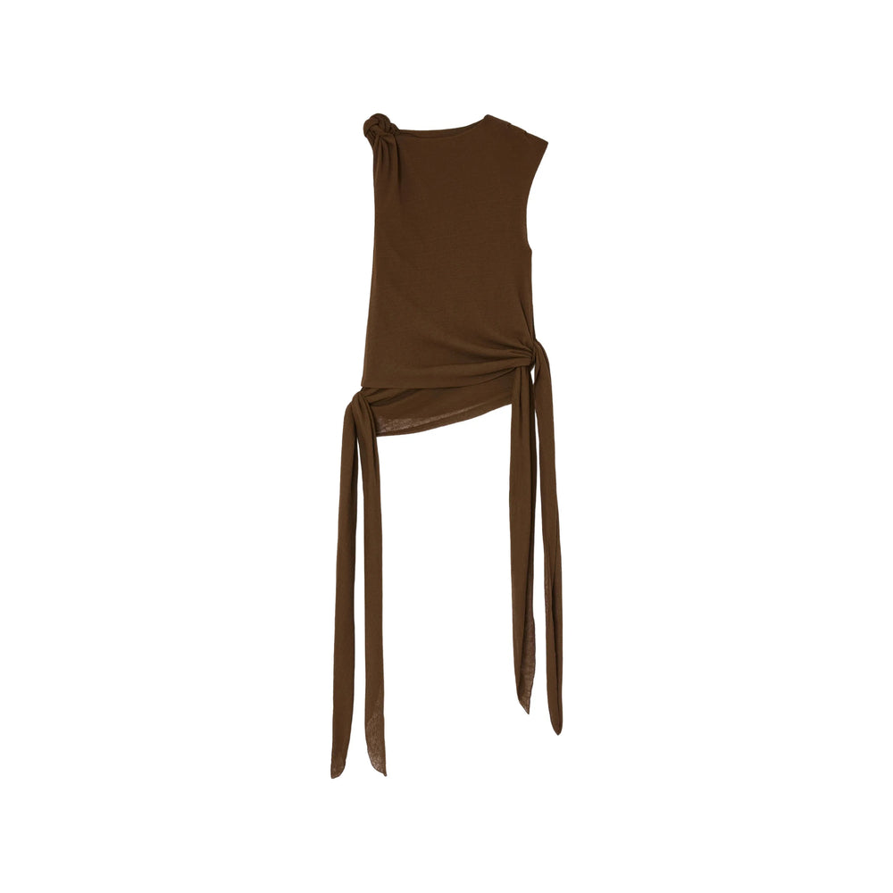 Ganni Brown Tops - Vests & Tank Tops Women GANNI