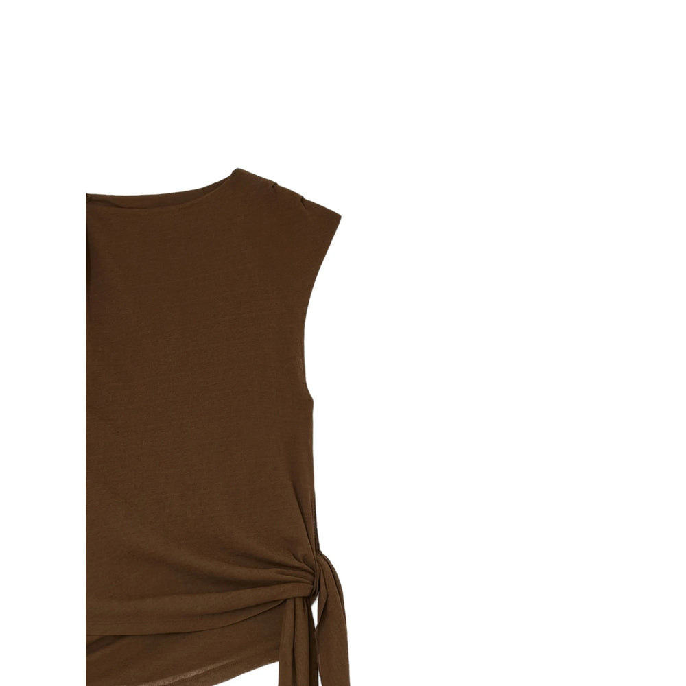 Ganni Brown Tops - Vests & Tank Tops Women GANNI