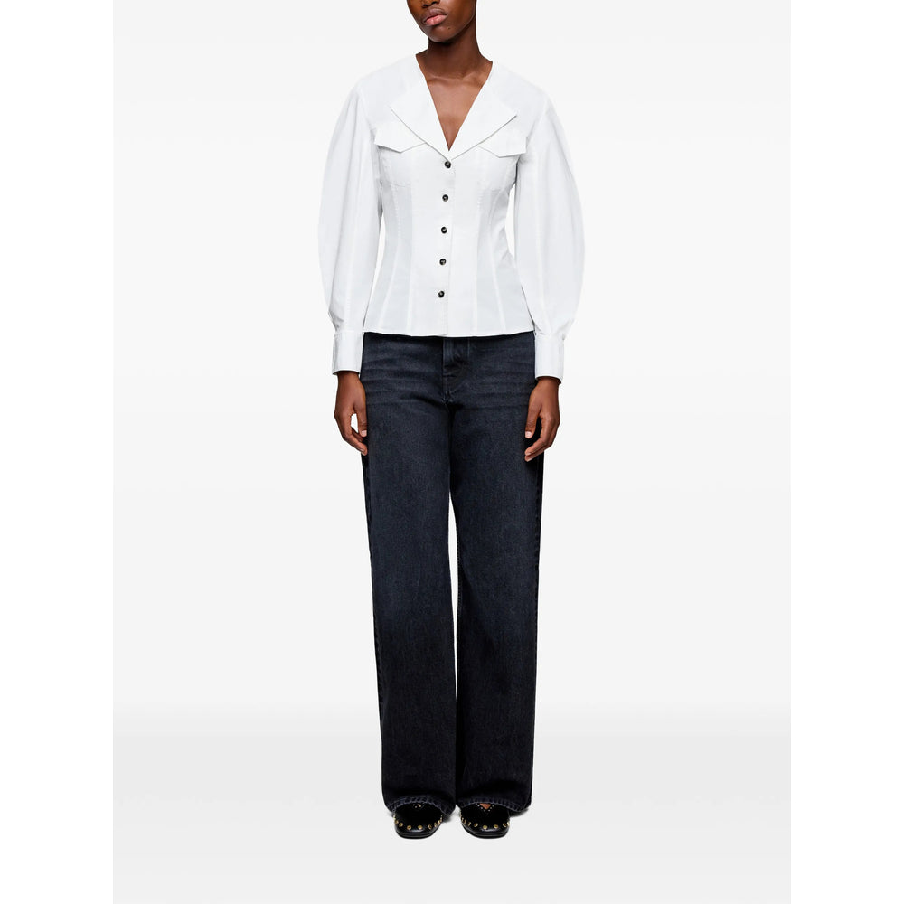 Ganni White Tops - Shirts Women GANNI