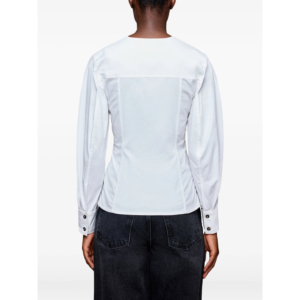 Ganni White Tops - Shirts Women GANNI