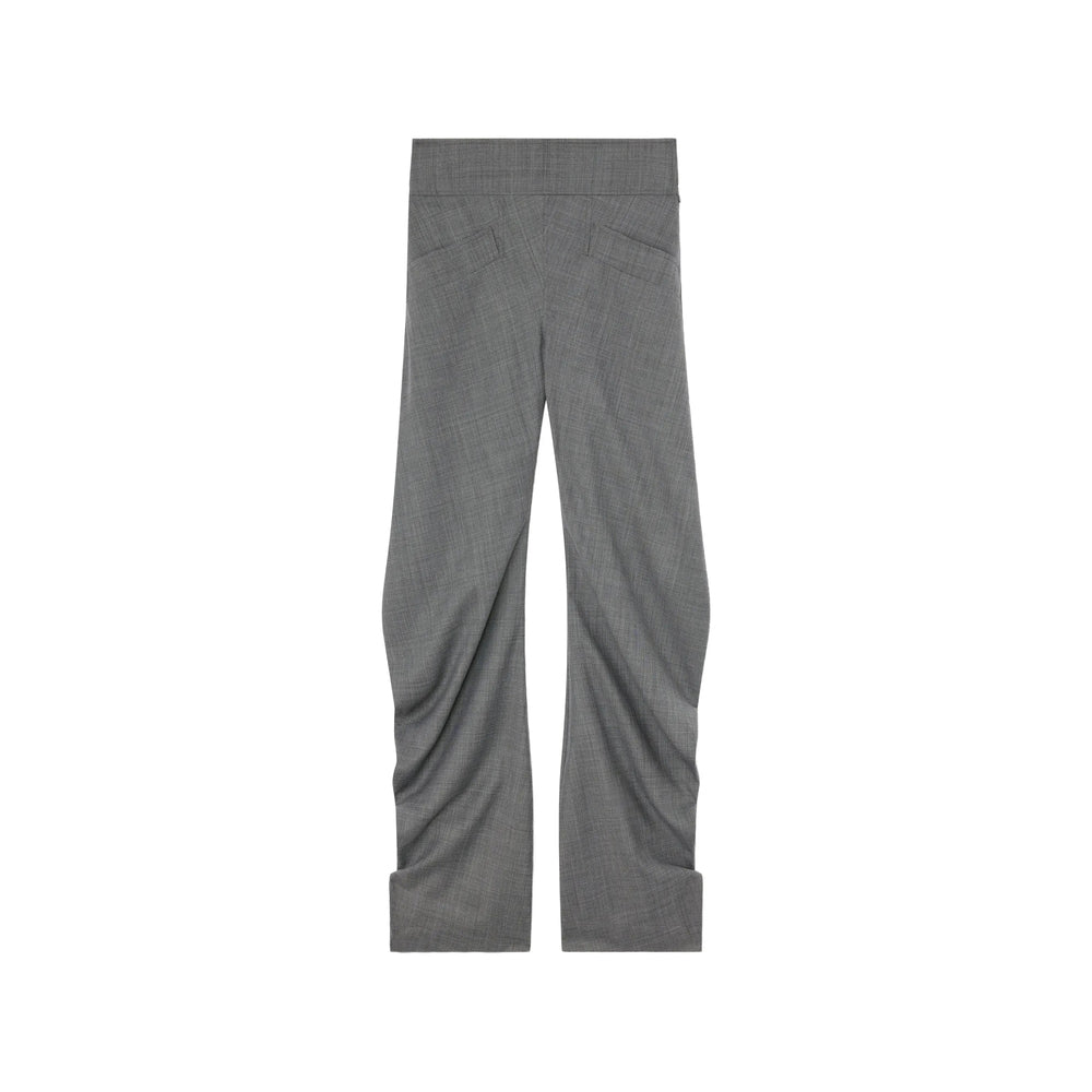 Ganni Grey Trousers - Tailored Trousers Women GANNI