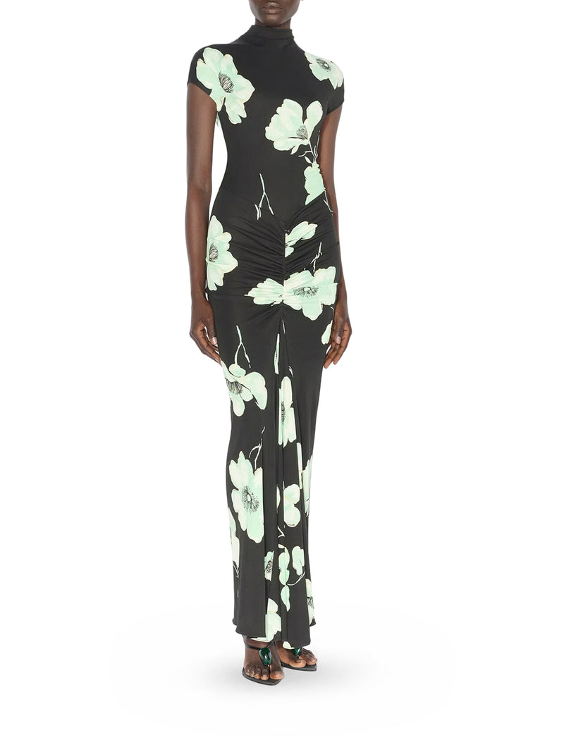 Alaia Women Draped Dress With Print ALAIA