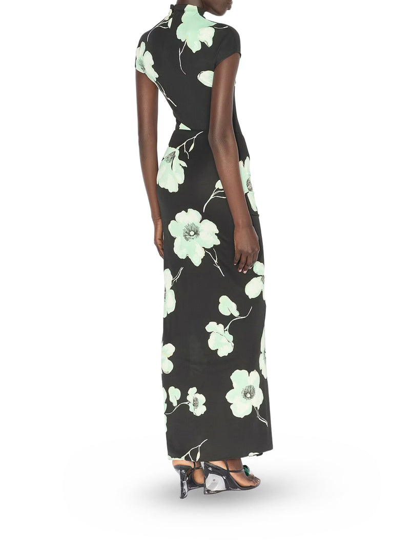 Alaia Women Draped Dress With Print ALAIA