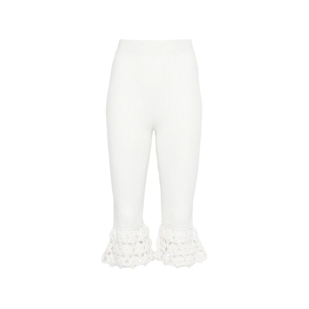 Ganni White Trousers - Cropped Trousers Women GANNI