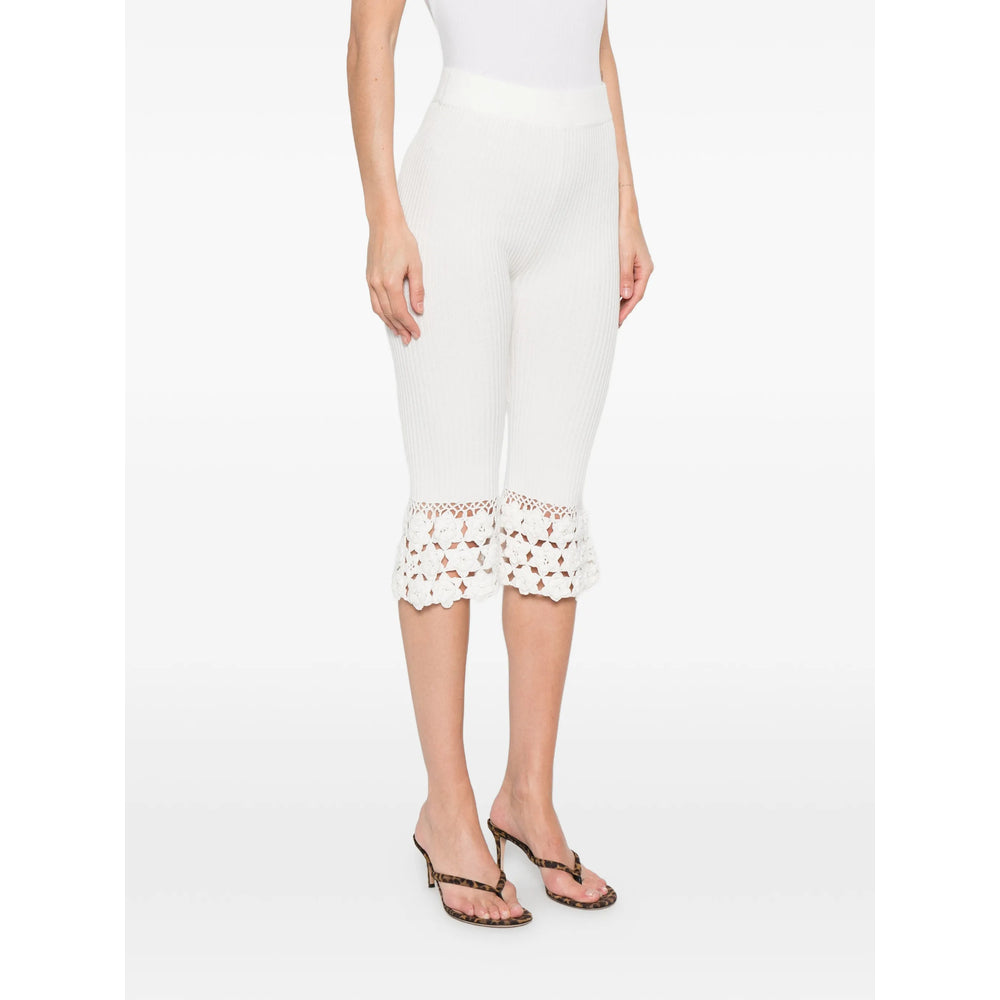 Ganni White Trousers - Cropped Trousers Women GANNI