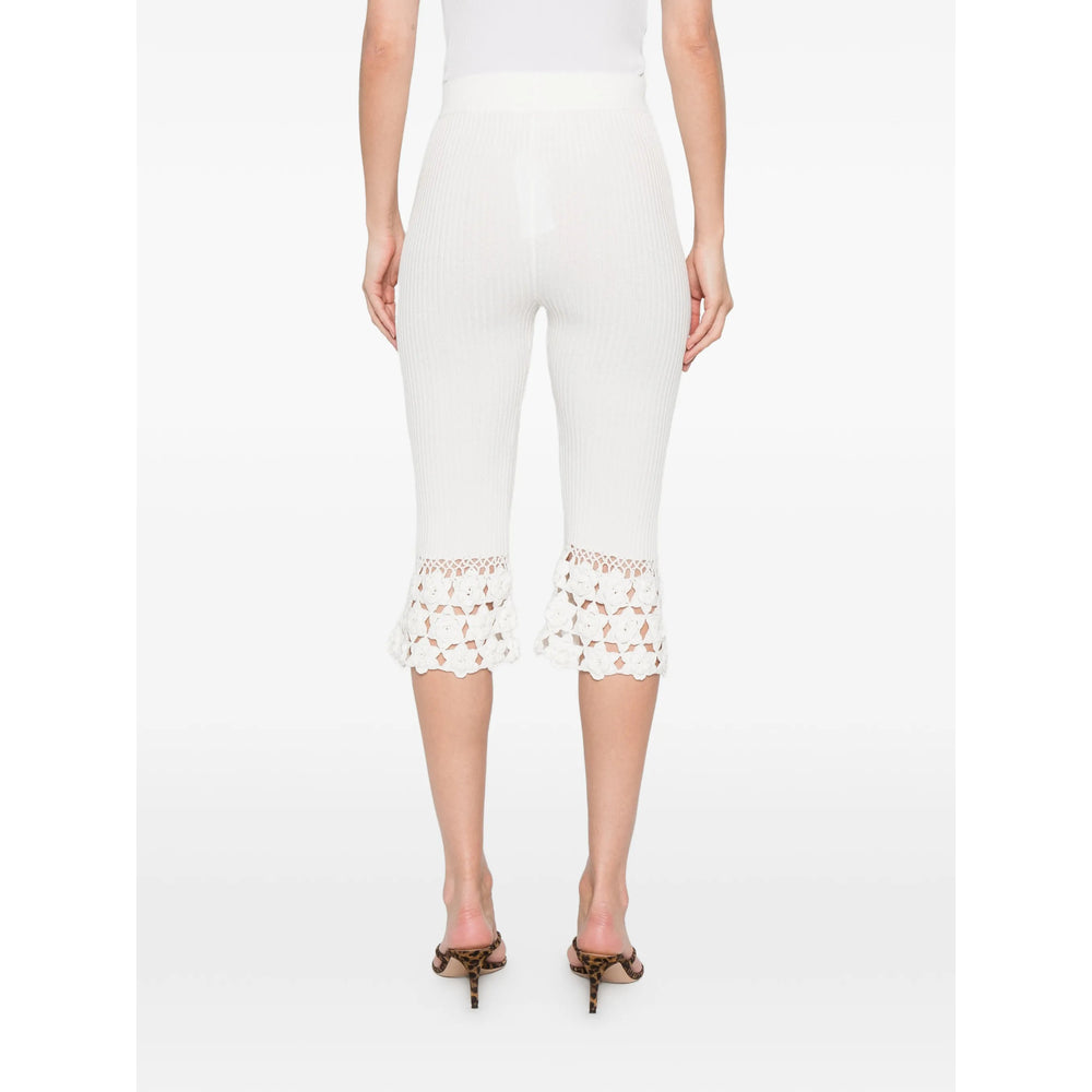 Ganni White Trousers - Cropped Trousers Women GANNI
