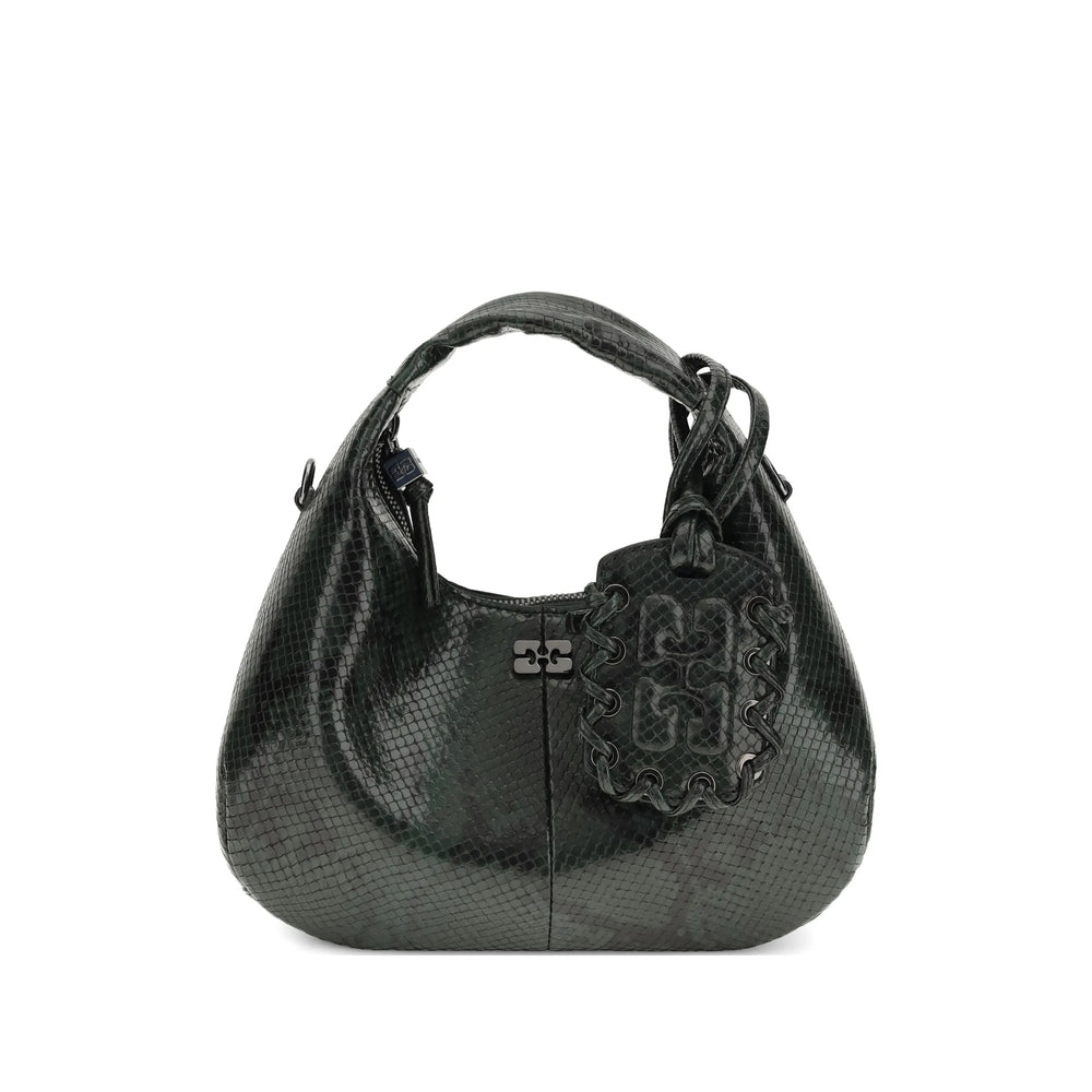 Ganni Green Shoulder Bags Women GANNI