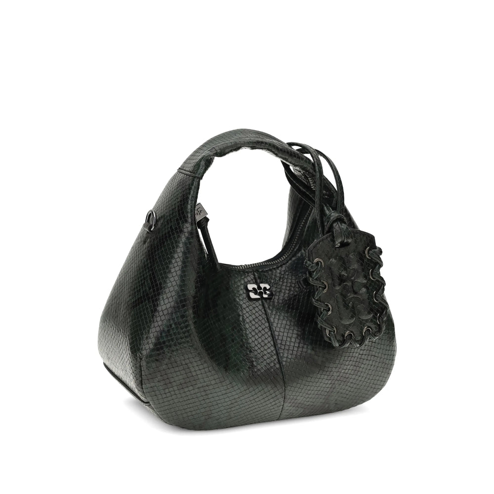 Ganni Green Shoulder Bags Women GANNI