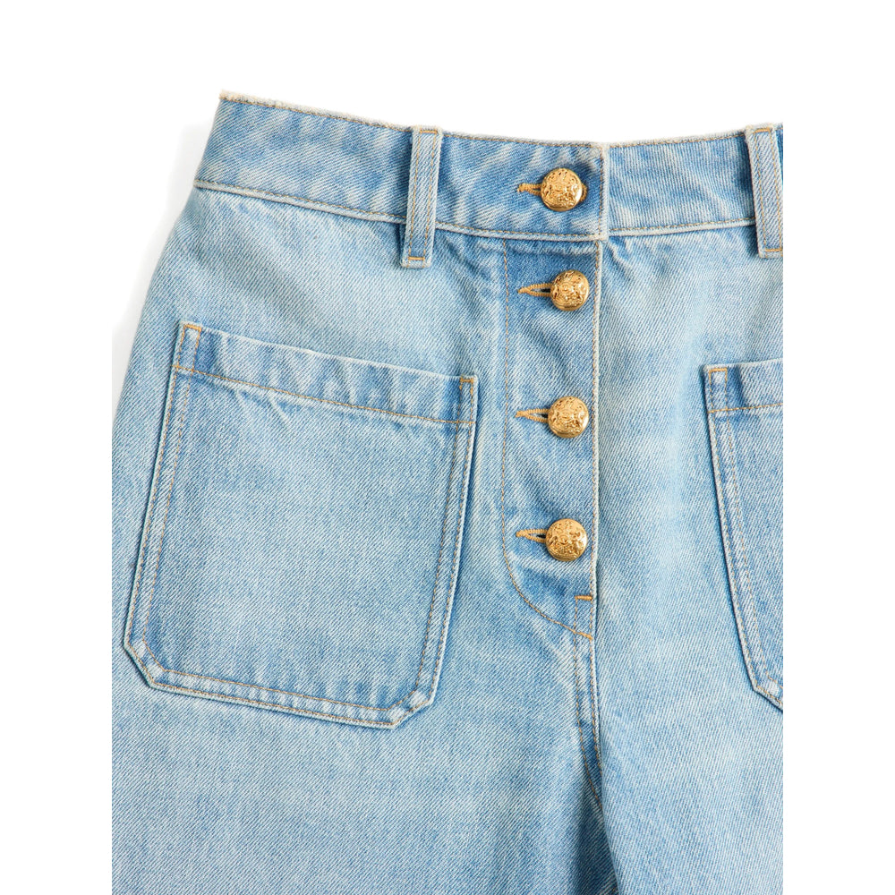 Valentino Blue Denim - Straight-Leg Jeans Women VALENTINO