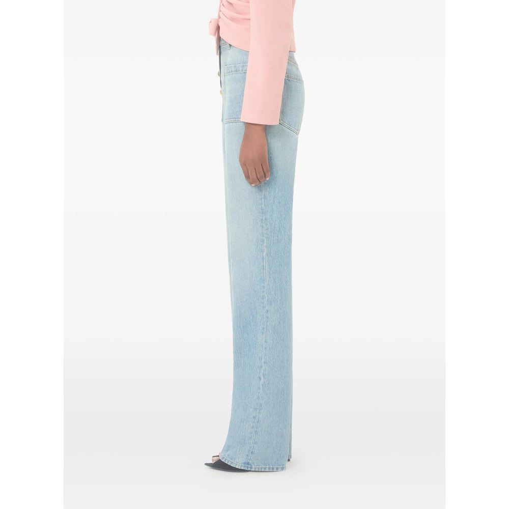 Valentino Blue Denim - Straight-Leg Jeans Women VALENTINO