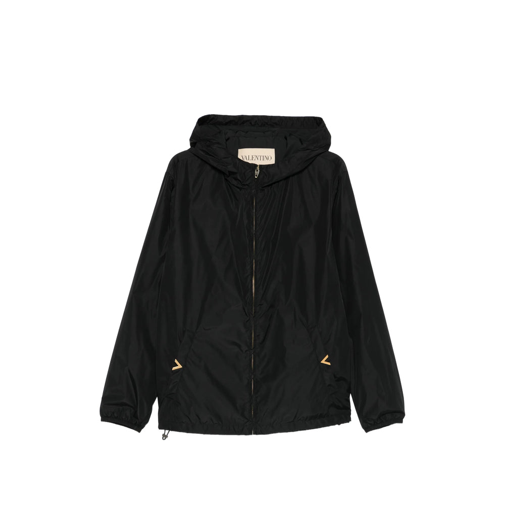 Valentino Black Jackets - Hooded Jackets Men VALENTINO