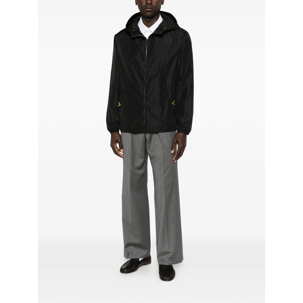 Valentino Black Jackets - Hooded Jackets Men VALENTINO