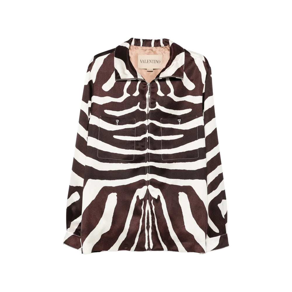 Valentino Brown Jackets - Shirt Jackets Men VALENTINO